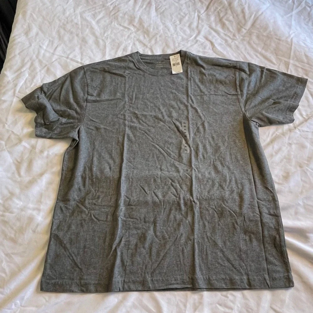 Banana Republic Mens Basic Crew T-Shirt XL Heather Grey Short Sleeve 657431-09-1